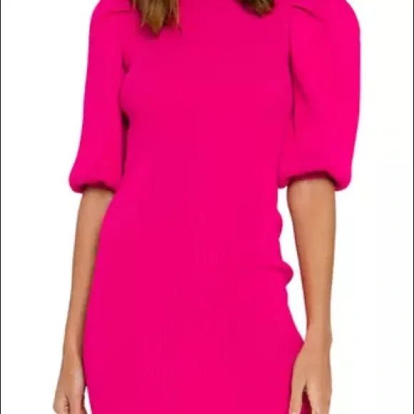 Endless Rose Pink Women's Puff Sleeve Knit Dress